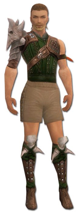 Waldläufer Beschlagene Leder-Rüstung Männlich brust schuh vorne.jpg