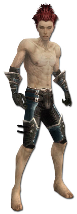 Nekromant Kurzick-Rüstung Männlich hand bein vorne.jpg