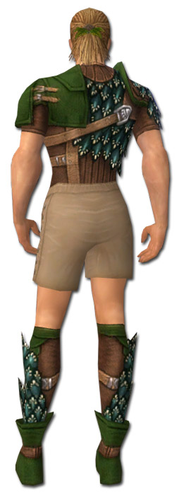 Waldläufer Lindwurmschuppen-Rüstung Männlich brust schuh hinten.jpg