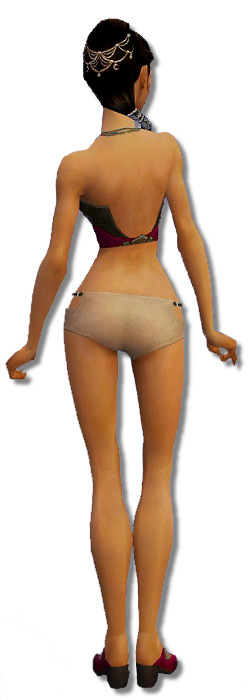 Derwisch Asura-Rüstung Weiblich brust schuh hinten.jpg