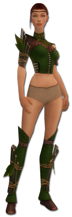 Waldläufer Druiden-Rüstung Weiblich brust schuh vorne.jpg