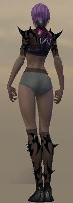 Nekromant Obsidian-Rüstung Weiblich brust schuh hinten.jpg