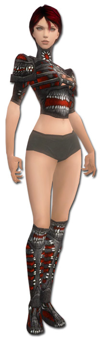 Nekromant Nekrotik-Rüstung Weiblich brust schuh vorne.jpg