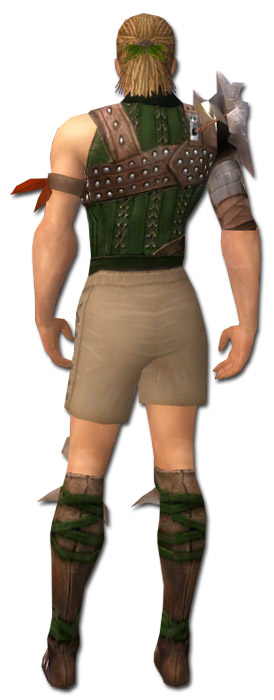 Waldläufer Beschlagene Leder-Rüstung Männlich brust schuh hinten.jpg