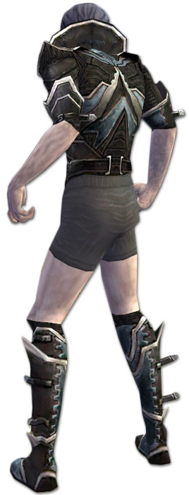 Nekromant Elite-Kurzick-Rüstung Männlich brust schuh hinten.jpg
