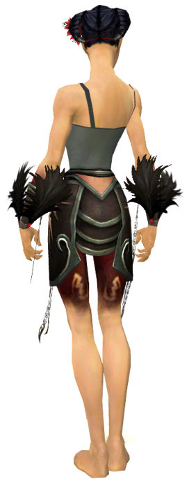 Nekromant Sonnenspeer-Rüstung Weiblich hand bein hinten.jpg