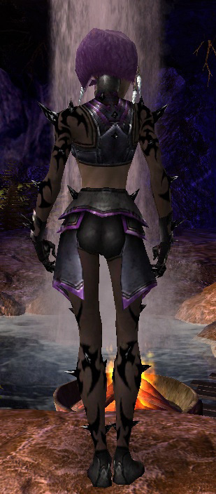 Nekromant Obsidian-Rüstung Weiblich hinten.jpg