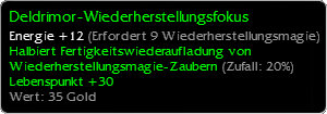 Deldrimor-Wiederherstellungsfokus (Einzigartiger Gegenstand) stats.jpg