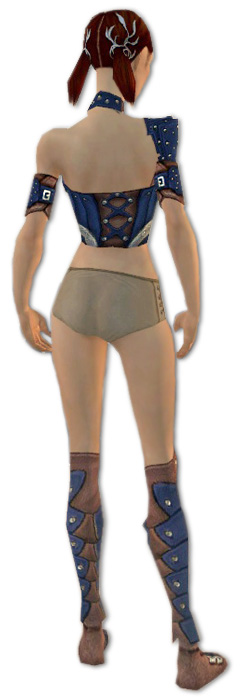 Waldläufer Elite-Beschlagene Leder-Rüstung Weiblich brust schuh hinten.jpg