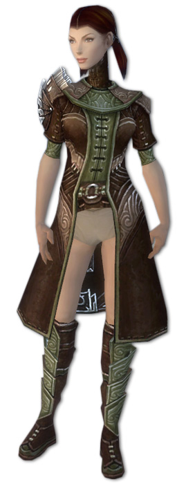 Waldläufer Monument-Rüstung Weiblich brust schuh vorne.jpg