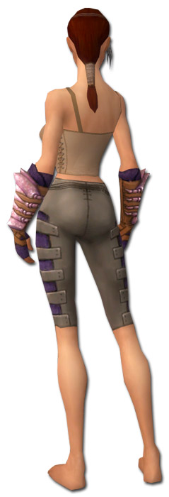 Waldläufer Lindwurmschuppen-Rüstung Weiblich hand bein hinten.jpg