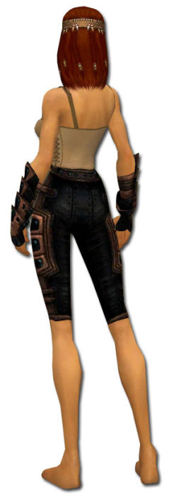 Waldläufer Obsidian-Rüstung Weiblich hand bein hinten.jpg