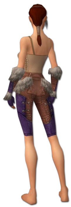 Waldläufer Pelzverbrämte-Rüstung Weiblich hand bein hinten.jpg