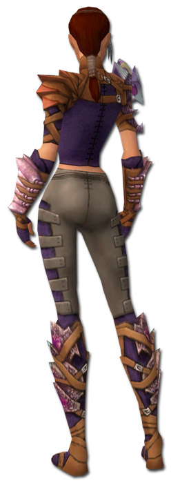 Waldläufer Lindwurmschuppen-Rüstung Weiblich hinten.jpg