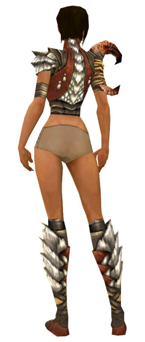 Waldläufer Elite-Lindwurmschuppen-Rüstung Weiblich brust schuh hinten.jpg