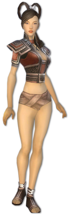 Mönch Monument-Rüstung Weiblich brust schuh vorne.jpg