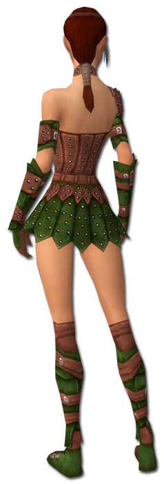 Waldläufer Beschlagene Leder-Rüstung Weiblich hinten.jpg