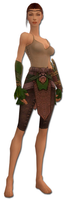 Waldläufer Druiden-Rüstung Weiblich hand bein vorne.jpg