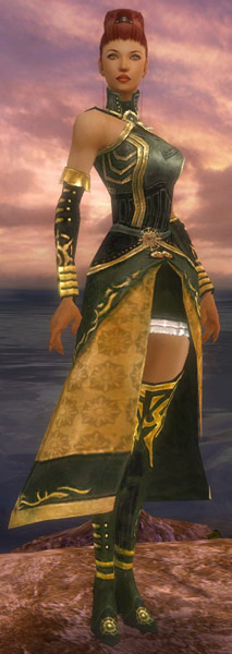 Mesmer Sonnenspeer-Rüstung Weiblich brust schuh vorne.jpg