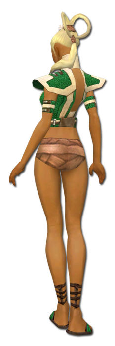 Mönch Elite-Heiligen-Rüstung Weiblich brust schuh hinten.jpg