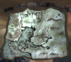 Ingame-Karte von Tyrianischem Kontinent, gefunden im Glutscheinlager