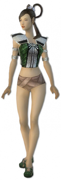 Datei:Mönch Elite-Sonnenspeer-Rüstung Weiblich brust schuh vorne.jpg