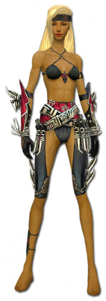 Datei:Assassine Asura-Rüstung Weiblich hand bein vorne.jpg