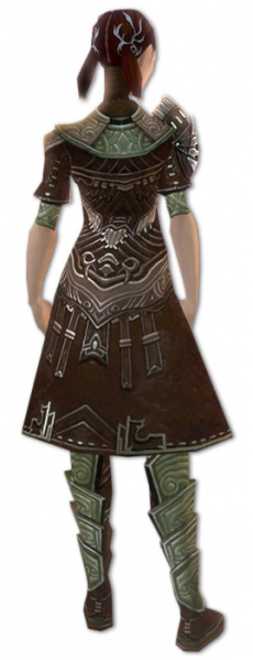 Datei:Waldläufer Monument-Rüstung Weiblich brust schuh hinten.jpg