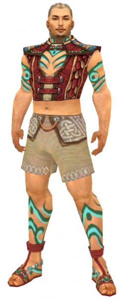 Datei:Mönch Elite-Luxon-Rüstung Männlich brust schuh vorne.jpg